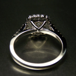 18ct white gold & diamond halo ring - Scherman's - Engagement rings - Scherman's