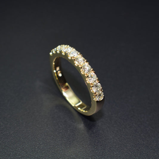 9ct yellow gold and diamond half eternity band - Scherman's - Other - Scherman's